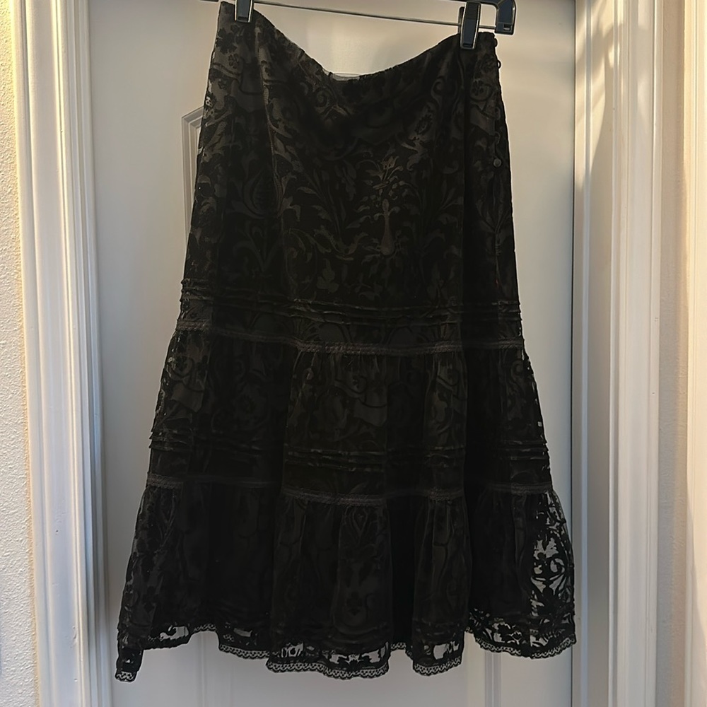 Lace and Velvet Skirt